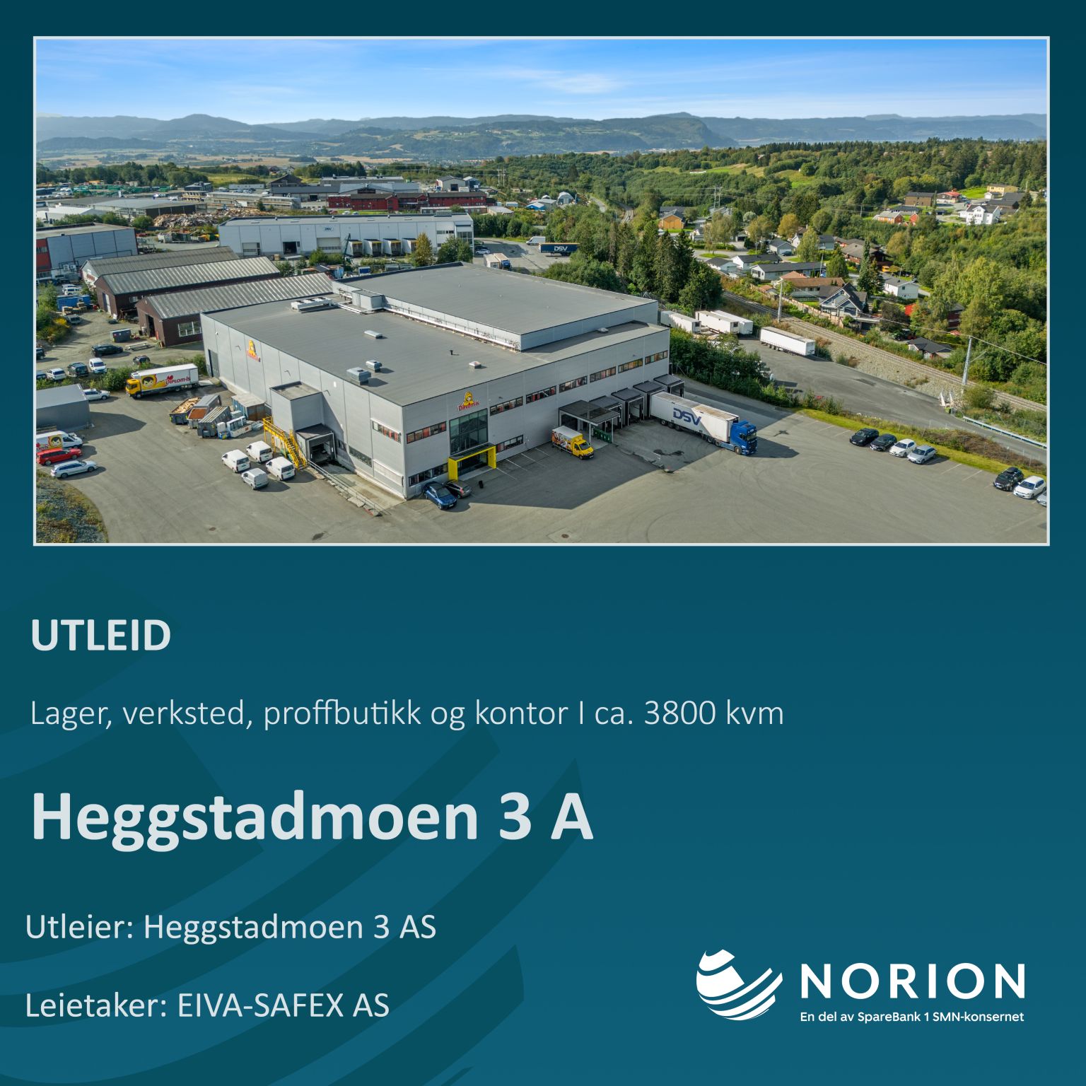 Heggstadmoen 3A er utleid til EIVA-SAFEX AS